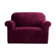 Artiss Sofa Cover Couch Covers 1 Seater Velvet Ruby Red Online Hot Sale