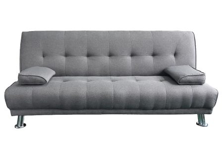 Sarantino Manhattan Sofa Bed Lounge Couch Futon Furniture Home Light Grey Linen Suite For Discount