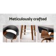 Artiss 4x Bar Stools Swivel PU Seat Wooden Fashion