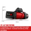 X-BULL 4WD Electric Winch 14500LBS 12V synthetic rope with 2 Pairs Recovery Tracks Gen2.0 Red Sale