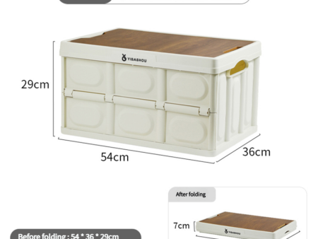 54 x 36 x 29 cm Collapsible White Outdoor Storage Box | Large Capacity, Foldable to 7 cm, Durable Design Online Hot Sale