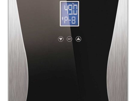 SOGA Wireless Digital Body Fat LCD Bathroom Weighing Scale Electronic Weight Tracker Black on Sale