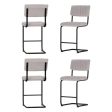 Artiss 4x Bar Stools Velvet Chairs Grey on Sale