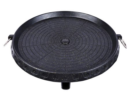 Korean BBQ Grill Pan Non-Stick Smokeless Stovetop BBQ Grill Plate Indoor Outdoor Supply