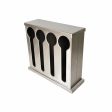 SOGA Stainless Steel Buffet Restaurant Spoon Utensil Holder Storage Rack 4 Holes Supply