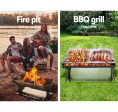 Grillz Fire Pit BBQ Grill Steel Online now