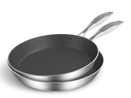 SOGA Stainless Steel Fry Pan 22cm 30cm Frying Pan Skillet Induction Non Stick Interior FryPan Discount