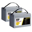 Giantz AGM Deep Cycle Battery 12V 120Ah x2 Box Portable Solar Caravan Camping on Sale