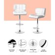 Artiss 4x Bar Stools Gas Lift Leather Padded White Online Hot Sale