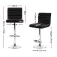 Artiss 4x Bar Stools Padded Leather Gas Lift Black For Cheap