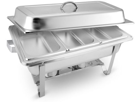 SOGA 3L Triple Tray Stainless Steel Chafing Food Warmer Catering Dish Supply