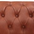 2 Seater 3 Seater Brown Sofa Lounge Set Button Tufted in Faux Leather Online