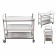 SOGA 3 Tier Stainless Steel Kitchen Dinning Food Cart Trolley Utility Size 75x40x83.5cm Small Online now