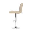 Artiss 4x Bar Stools Leather Gas Lift Beige Online Sale