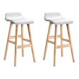 Artiss 2x Bar Stools Wooden Stool White For Discount