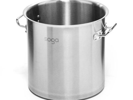 SOGA Stock Pot 21L Top Grade Thick Stainless Steel Stockpot 18 10 Without Lid For Cheap