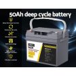 Giantz AGM Deep Cycle Battery 12V 50Ah x2 Box Portable Solar Caravan Camping on Sale