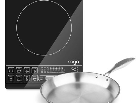 SOGA Electric Smart Induction Cooktop and 30cm Stainless Steel Fry Pan Cooking Frying Pan Sale