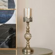 SOGA 47cm Glass Candle Holder Candle Stand Glass Metal Online Hot Sale