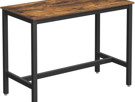 VASAGLE Bar Table Industrial Kitchen Table Dining Table With Solid Metal Frame for Cocktails Bar Party Cellar Restaurant Living Room Wood Look Cheap