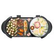 SOGA 2 in 1 Electric Non-Stick BBQ Teppanyaki Grill Plate Steamboat Hotpot 2-8 Person Supply