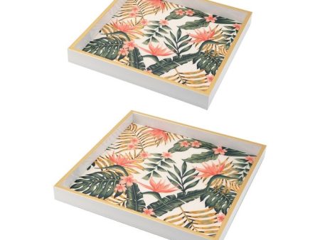 Botanical Square set of 2 trays Sale