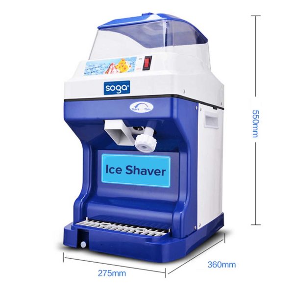 SOGA Commercial Ice Shaver Ice Crusher Slicer Smoothie Maker Machine 180KG h Online Hot Sale