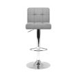 Artiss 4x Bar Stools Leather Gas Lift Grey Online Sale