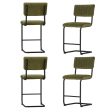 Artiss 4x Bar Stools Velvet Chairs Green Hot on Sale