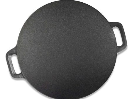 SOGA 37cm Cast Iron Induction Crepes Pan Baking Cookie Pancake Pizza Bakeware Fashion