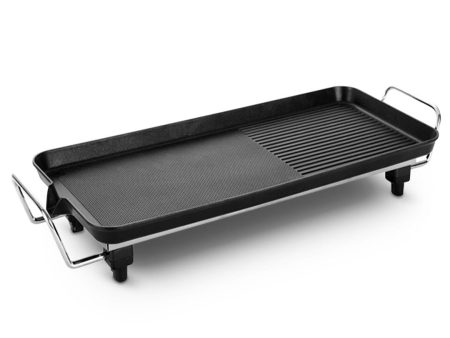 SOGA 68cm Electric BBQ Grill Teppanyaki Tough Non-stick Surface Hot Plate Kitchen 6-8 Person Supply