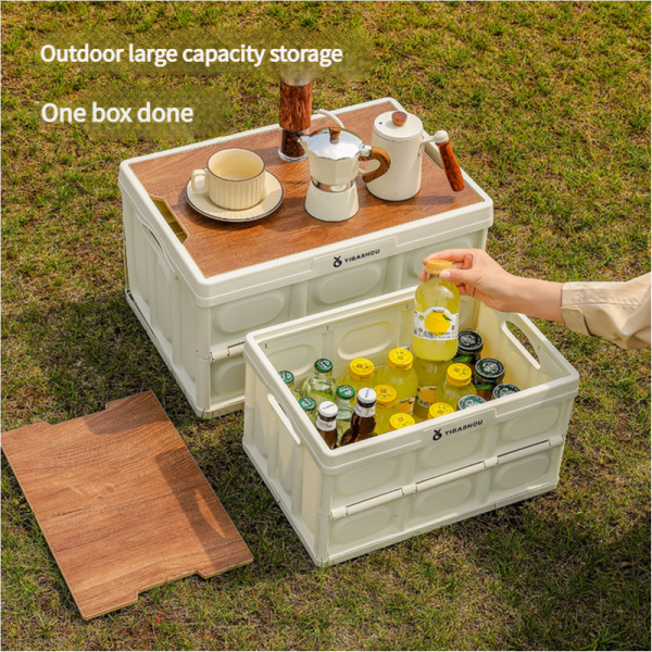 Collapsible White Outdoor Storage Box | Large Capacity, Foldable to 6cm, Durable Design Online Hot Sale