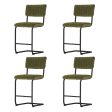 Artiss 4x Bar Stools Velvet Chairs Green Hot on Sale