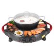 SOGA 2 in 1 Electric Stone Coated Teppanyaki Grill Plate Steamboat Hotpot Online