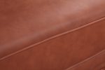 2 Seater Brown Sofa Lounge Button Tufted in Faux Leather For Cheap