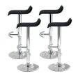 Artiss 4x Bar Stools Adjustable Gas Lift Chairs Black Discount