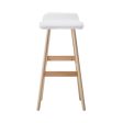 Artiss 2x Bar Stools Wooden Stool White For Discount