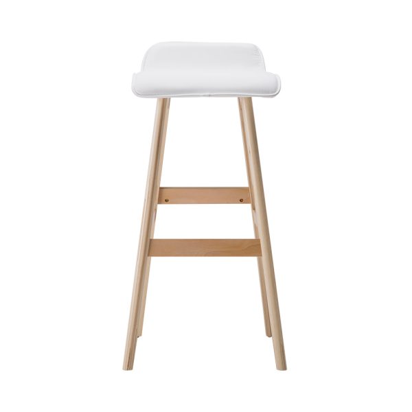 Artiss 2x Bar Stools Wooden Stool White For Discount