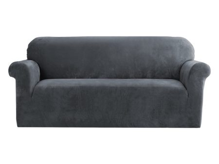 Artiss Sofa Cover Couch Covers 3 Seater Velvet Grey Online Hot Sale