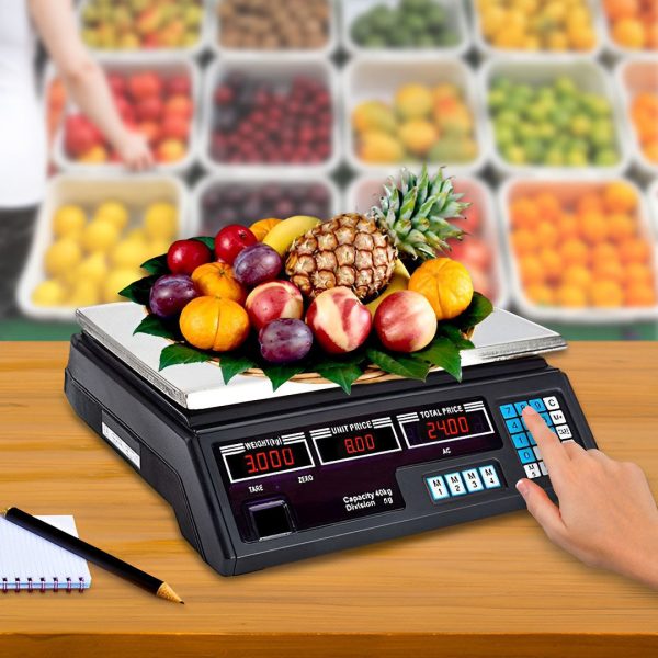 SOGA Digital Commercial Kitchen Scales Shop Electronic Weight Scale Food 40kg 5g Cheap