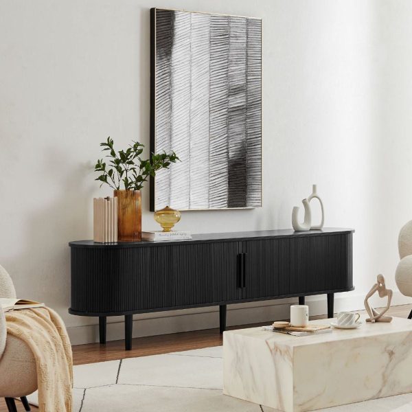 Tate 200cm TV Unit in Black Online now