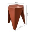 Artiss 2x Bar Stools Puzzle Plastic Foot Stool Red Online Hot Sale