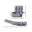 Artiss Floor Lounge Sofa Bed Swivel Grey Online Sale