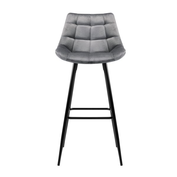 Artiss 2x Bar Stools Velvet Chairs Grey For Cheap