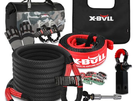 X-BULL Recovery Kit Kinetic Recovery Rope With Hitch Receiver 5T Recovery Receiver For Discount