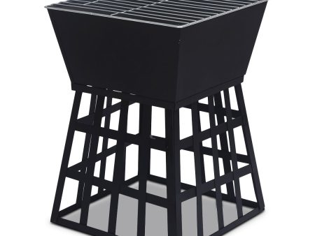 Wallaroo Outdoor Fire Pit for BBQ, Grilling, Cooking, Camping- Portable Brazier with Reversible Stand for Backyard on Sale