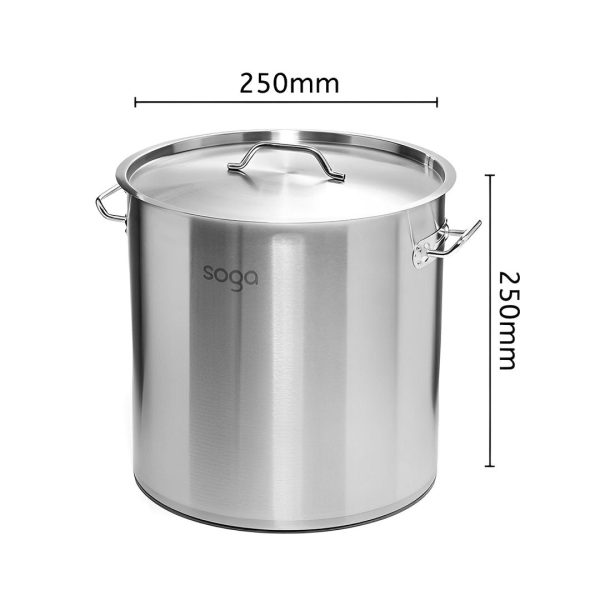 SOGA Dual Burners Cooktop Stove 21L Stainless Steel Stockpot 30cm and 30cm Induction Casserole Sale