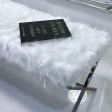 Interior Ave - Oxley Fur Bench - White & Silver Online