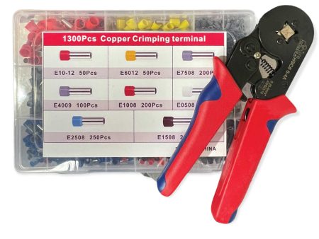 1300 Pcs Bootlace Crimping Ferrule Tool Set Copper Wire Crimper Terminal Plier For Cheap