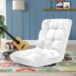 SOGA Floor Recliner Folding Lounge Sofa Futon Couch Folding Chair Cushion White Online